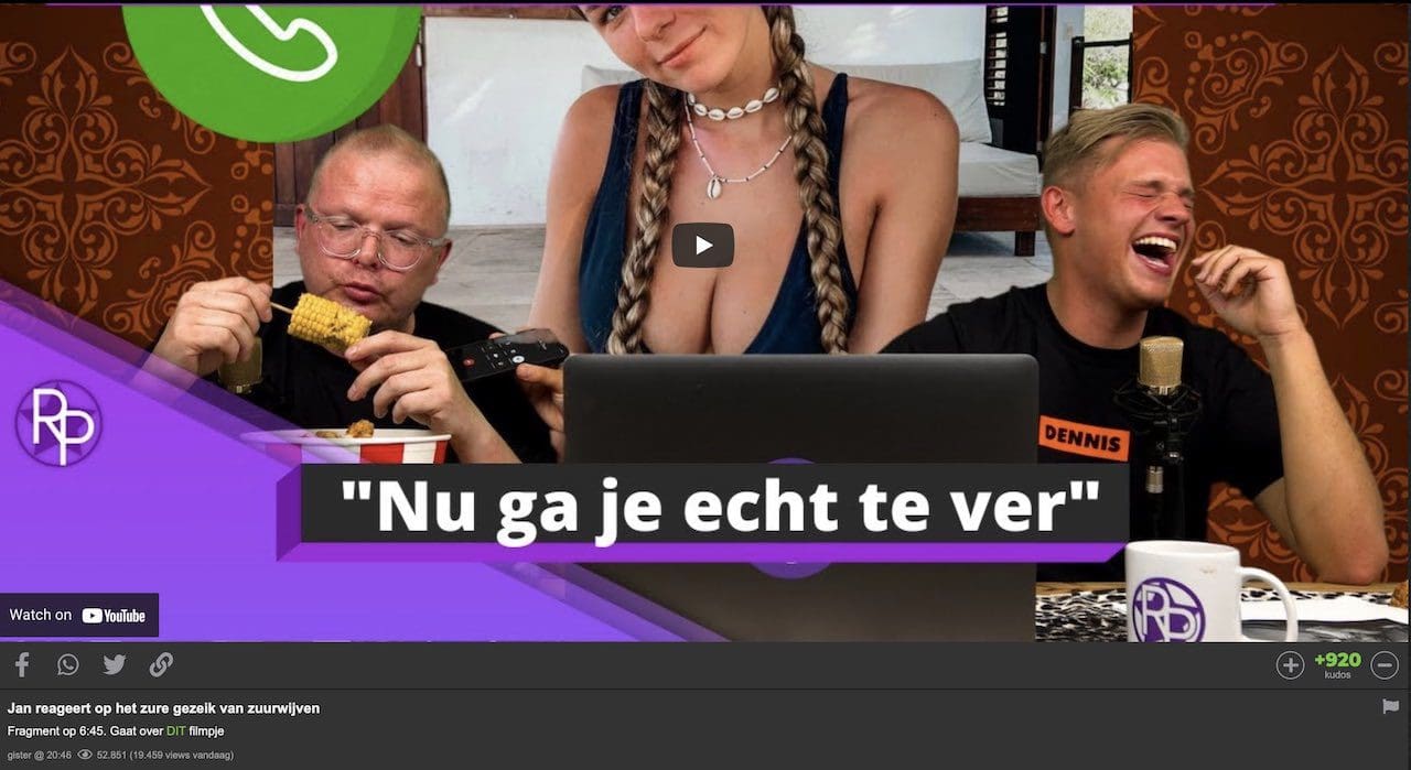 Roddelpraat op Dumpert