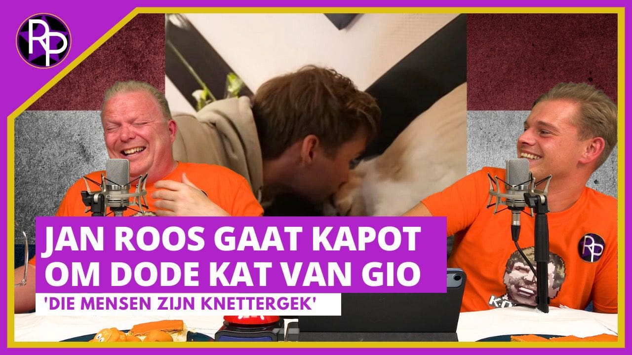 Jan Roos lacht keihard om dode kat van Gio