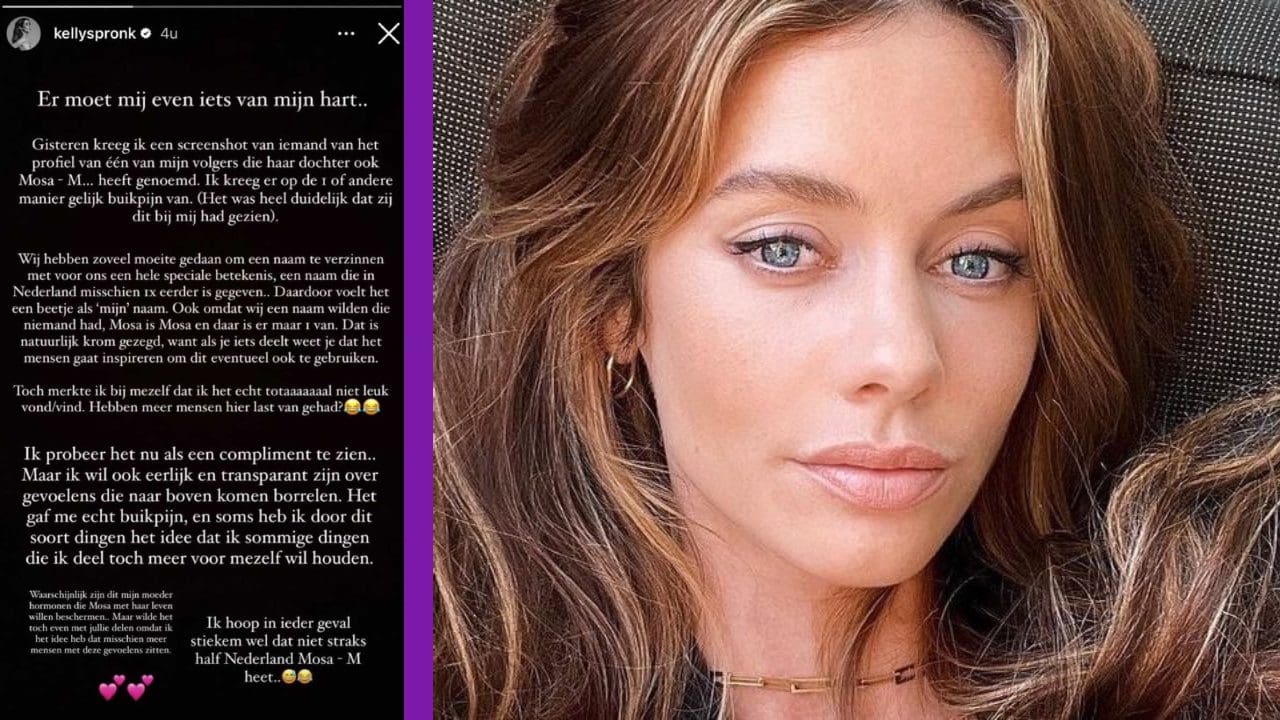 Influencer Kelly Spronk eigent zich de naam van haar kind toe: “Het voelt als mijn naam”