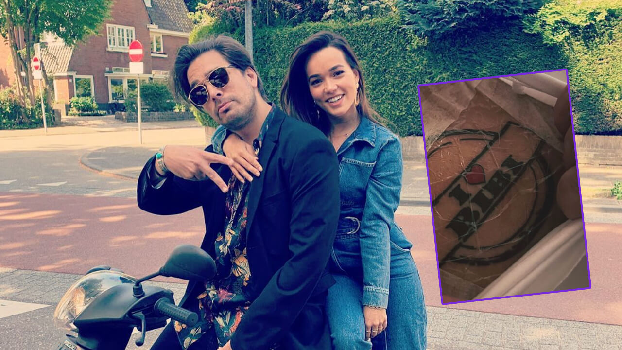 Vreemdgaande Waylon laat tattoo van Bibi Breijman zetten