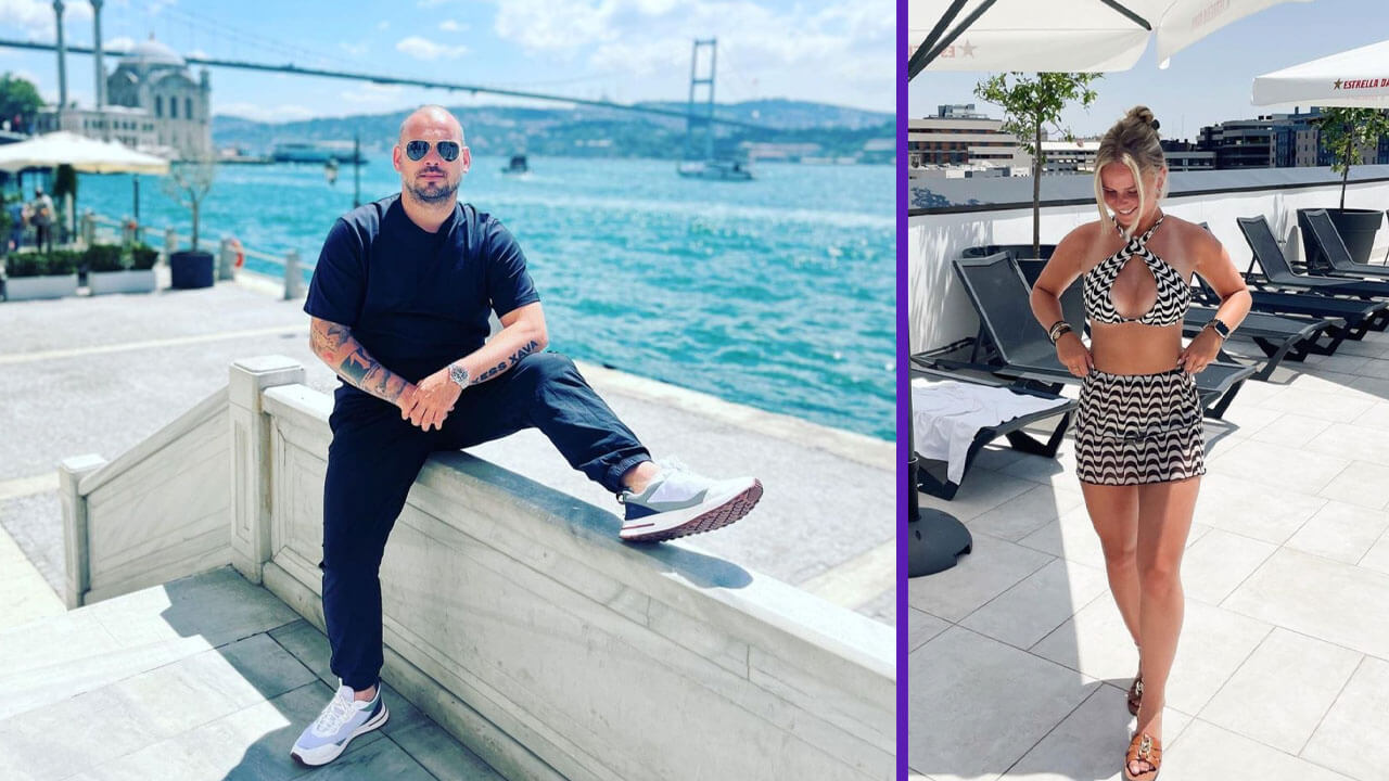 Wesley Sneijder met nieuwe vriendin gespot: ‘Ze draaien er nog steeds omheen’