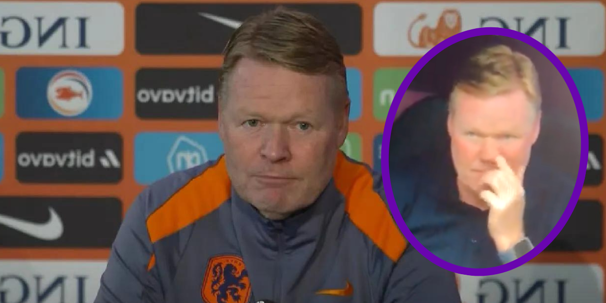 Beelden: Ronald Koeman had lekker wat te snacken tijdens de wedstrijd tegen Polen